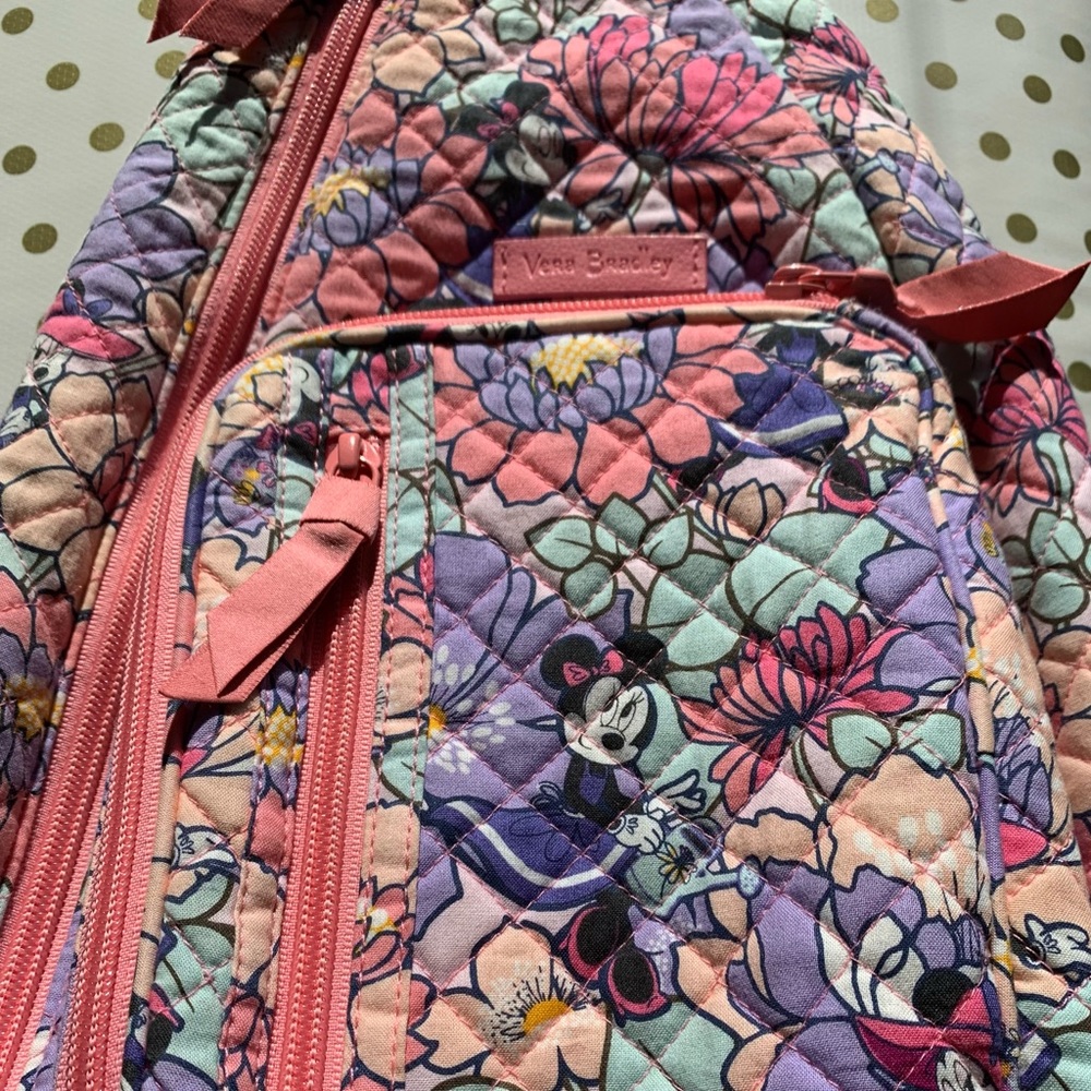 Vera Bradley Disney Minnie’s Garden Party Sling Backpack